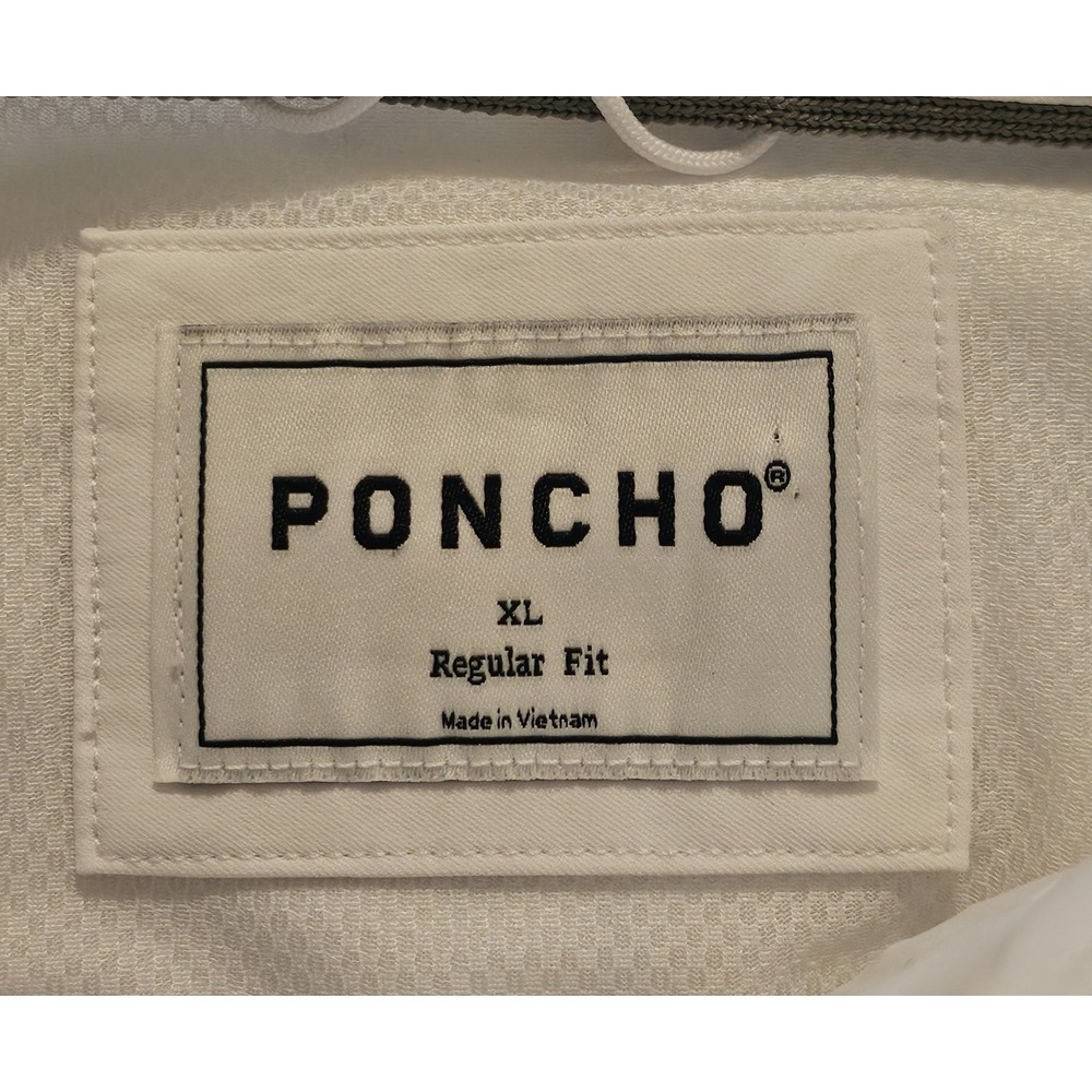 Poncho Men's Size XL White Western Pearl Snap Short Sleeve Shirt Embroidery - Picture 4 of 5
